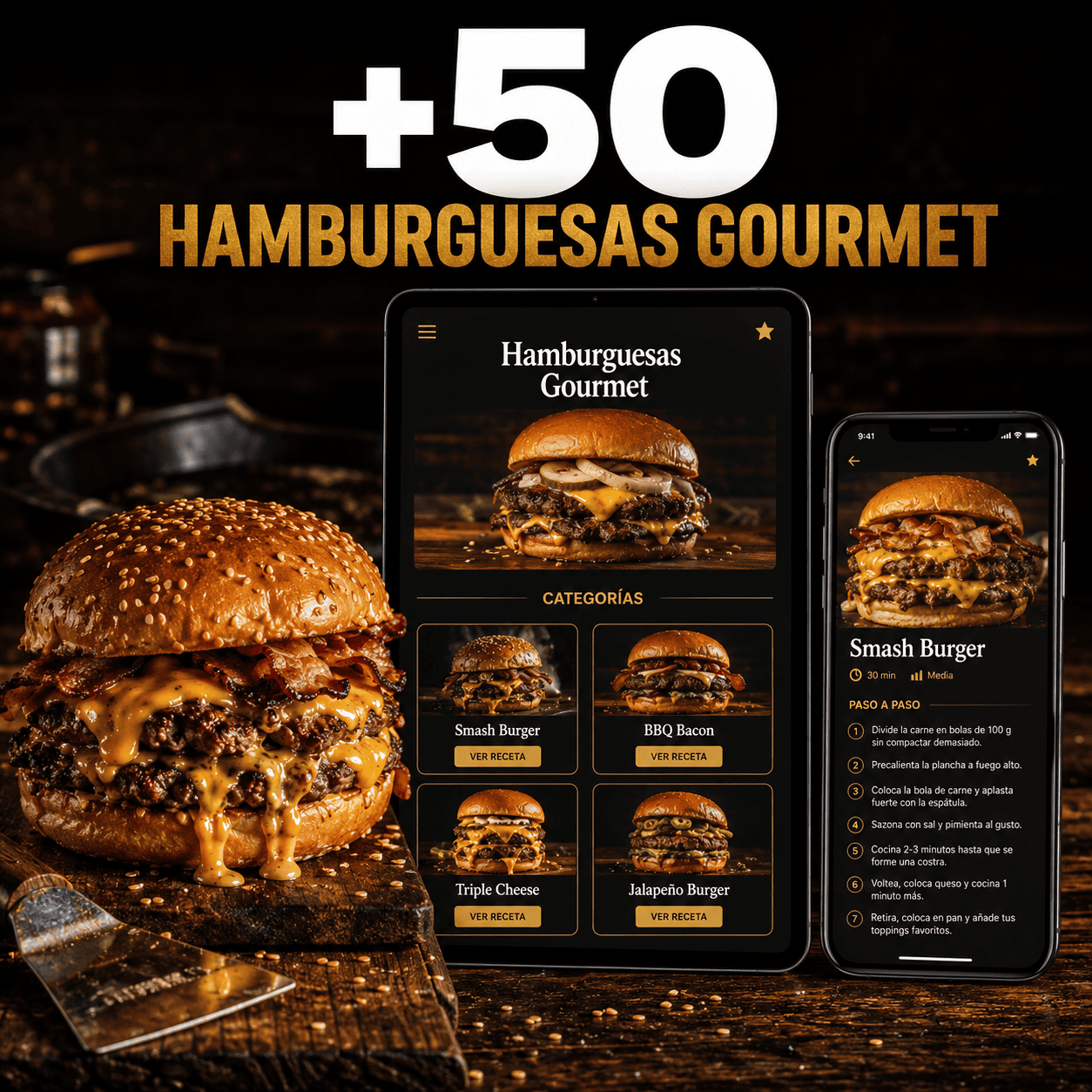 +50 Hamburguesas Gourmet